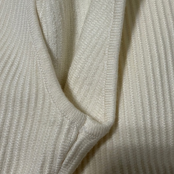 Halston Heritage Cream Ribbed Knit Tank Top Sleeveless Shell XL EUC - Picture 9 of 9